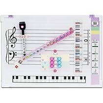 五線ホワイトボード（4段入） ヤマハ】 五線ホワイトボード(A4)音符マグネットつき - 文具